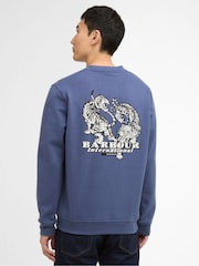 Barbour International Blue Talisman Graphic Sweatshirt - Image 2 of 6