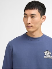 Barbour International Blue Talisman Graphic Sweatshirt - Image 4 of 6