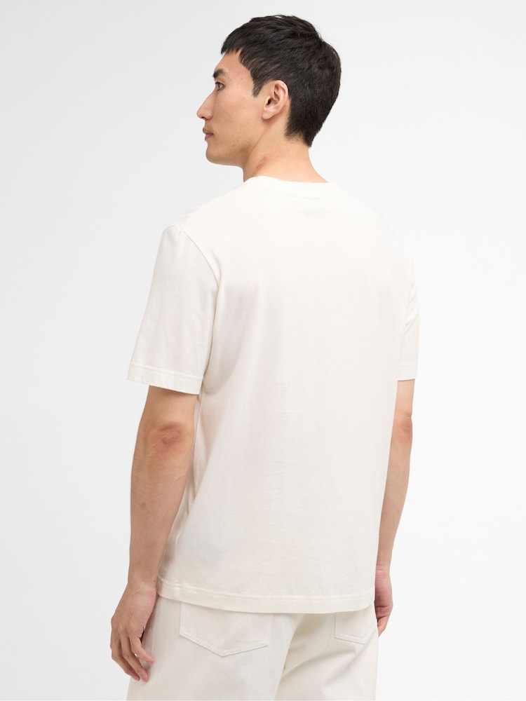 Barbour International White Shifter Graphic Print T-Shirt - Image 2 of 6