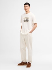 Barbour International White Shifter Graphic Print T-Shirt - Image 3 of 6