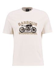 Barbour International White Shifter Graphic Print T-Shirt - Image 6 of 6