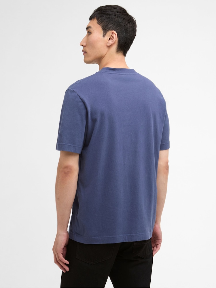 Barbour International Blue Shifter Graphic Print T-Shirt - Image 2 of 6