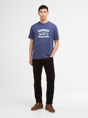 Barbour International Blue Shifter Graphic Print T-Shirt - Image 3 of 6