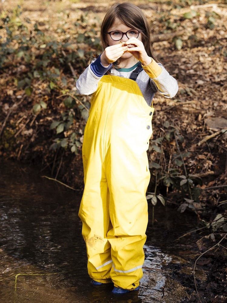 Muddy Puddles Yellow Waterproof Insulated Puddleflex Dungarees - Image 2 of 7 Muddy Puddles Yellow Waterproof Insulated Puddleflex Dungarees - Image 2 of 7