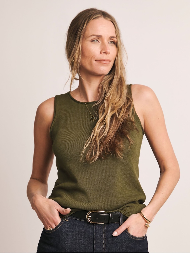 JD Williams Green Premium Knitted Vest - Image 1 of 4 JD Williams Green Premium Knitted Vest - Image 1 of 4