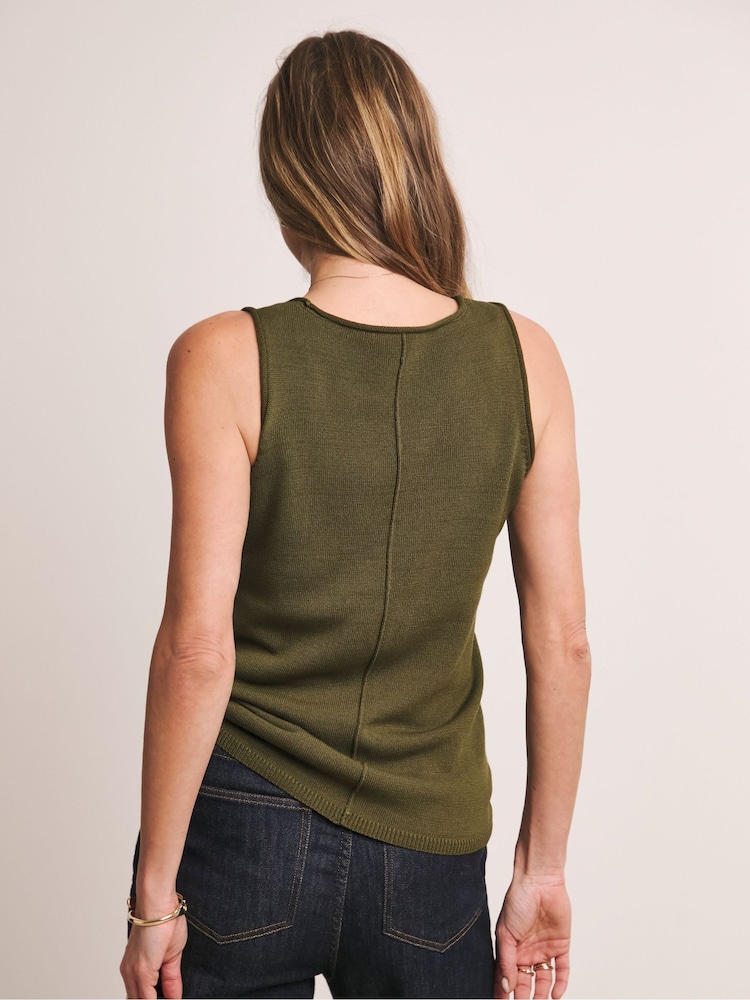 JD Williams Green Premium Knitted Vest - Image 2 of 4 JD Williams Green Premium Knitted Vest - Image 2 of 4