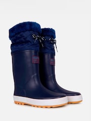 Muddy Puddles Blue Fleece Lined Puddleflex Wellies - Image 3 of 6
