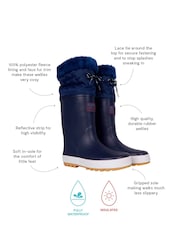Muddy Puddles Blue Fleece Lined Puddleflex Wellies - Image 6 of 6
