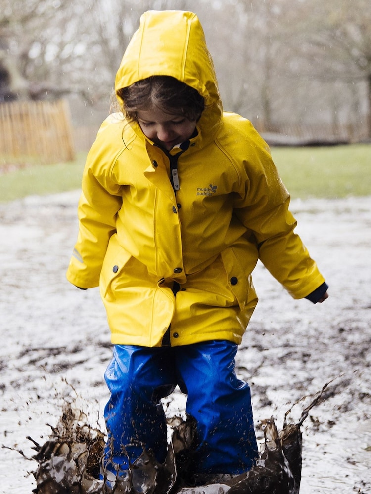 Muddy Puddles Yellow Waterproof Insulated Puddleflex Jacket - Image 2 of 5 Muddy Puddles Yellow Waterproof Insulated Puddleflex Jacket - Image 2 of 5