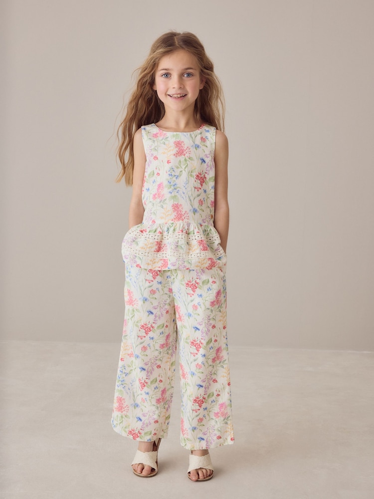 Laura Ashley Peplum Top and Trousers Set - Imaginea 1 din 11