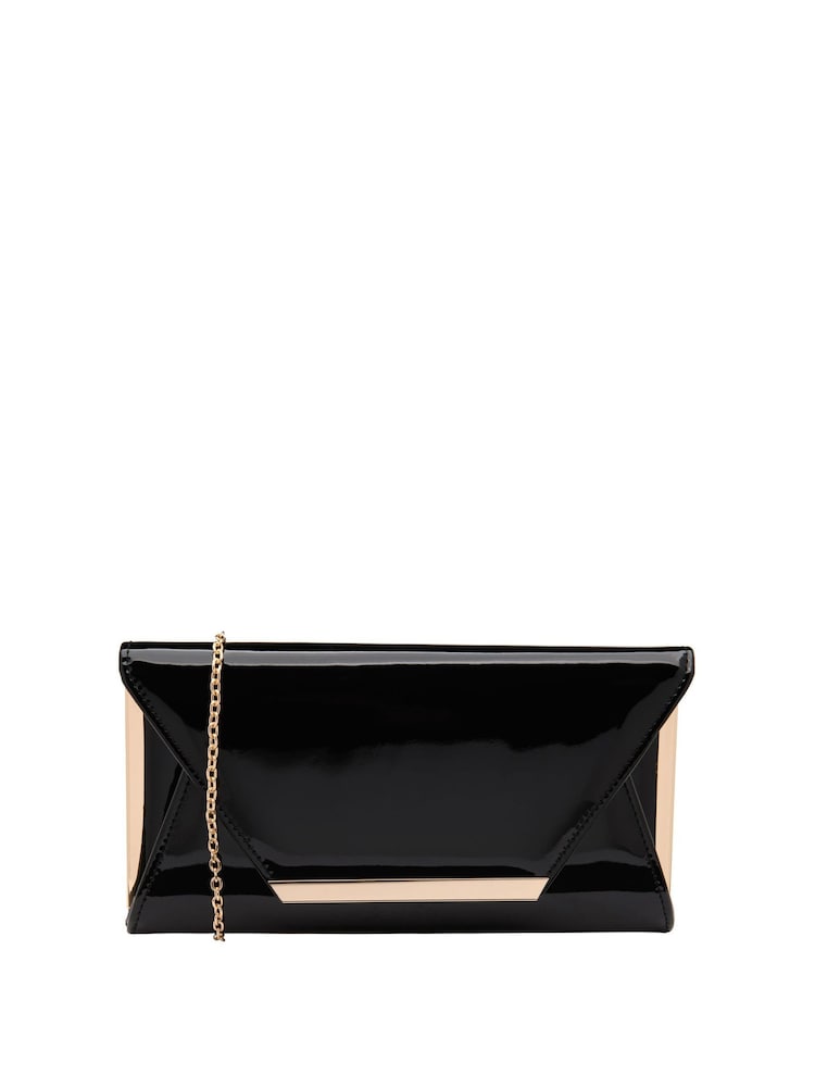 Preto escuro - Lotus Clutch Bolsa com corrente - Imagem 1 de 1