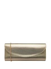 Lotus Gold Clutch Bag with Chain - Image 1 of 4