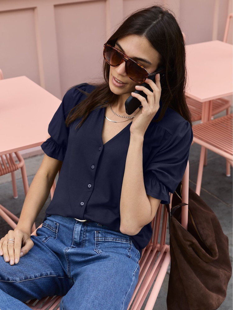 Baukjen Noa Classic Short Sleeve Blouse - Image 1 of 5 Baukjen Noa Classic Short Sleeve Blouse - Image 1 of 5