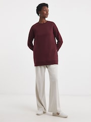 JD Williams Red Side Zip Longline Sweatshirt - Image 3 of 4