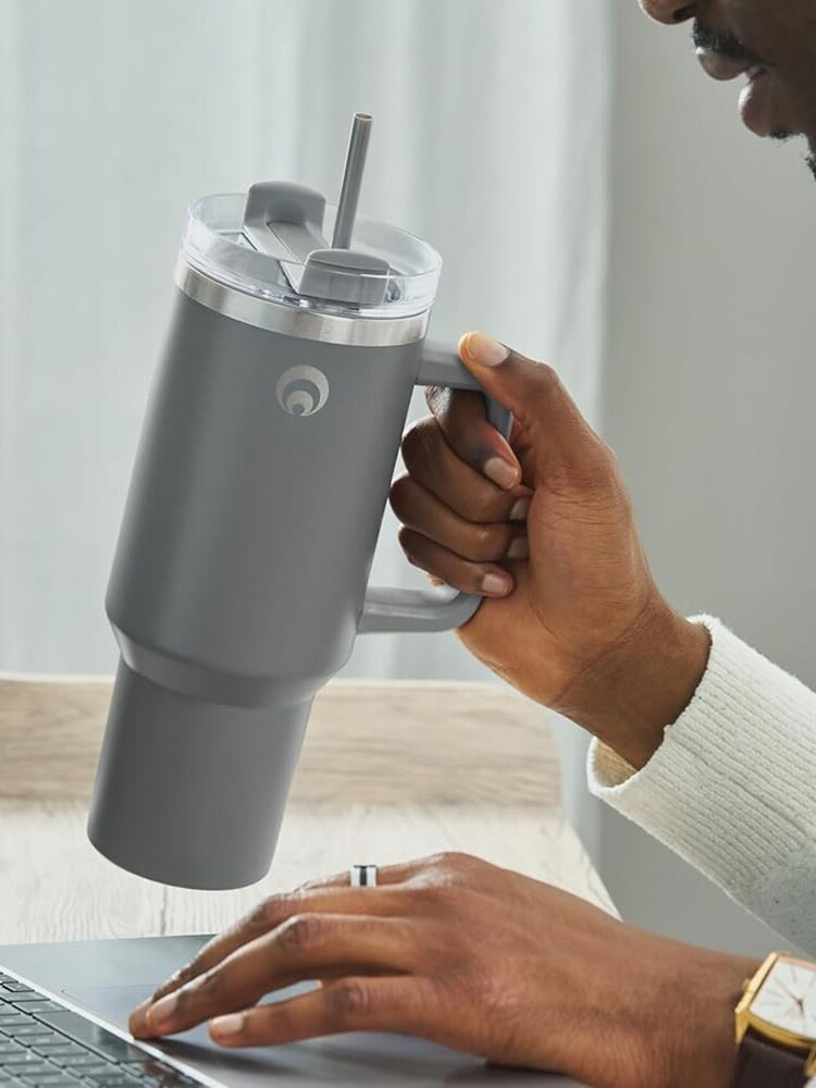 Restore Grey Roomy 1120ml Tumbler Water Bottle - Image 1 of 4 Restore Grey Roomy 1120ml Tumbler Water Bottle - Image 1 of 4