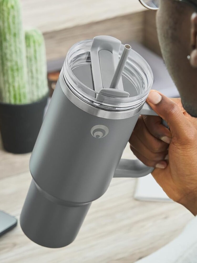 Restore Grey Roomy 1120ml Tumbler Water Bottle - Image 2 of 4 Restore Grey Roomy 1120ml Tumbler Water Bottle - Image 2 of 4