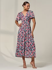 Vestido Jolie Moi com estampa floral e pregas na frente - Imagem 6 de 6