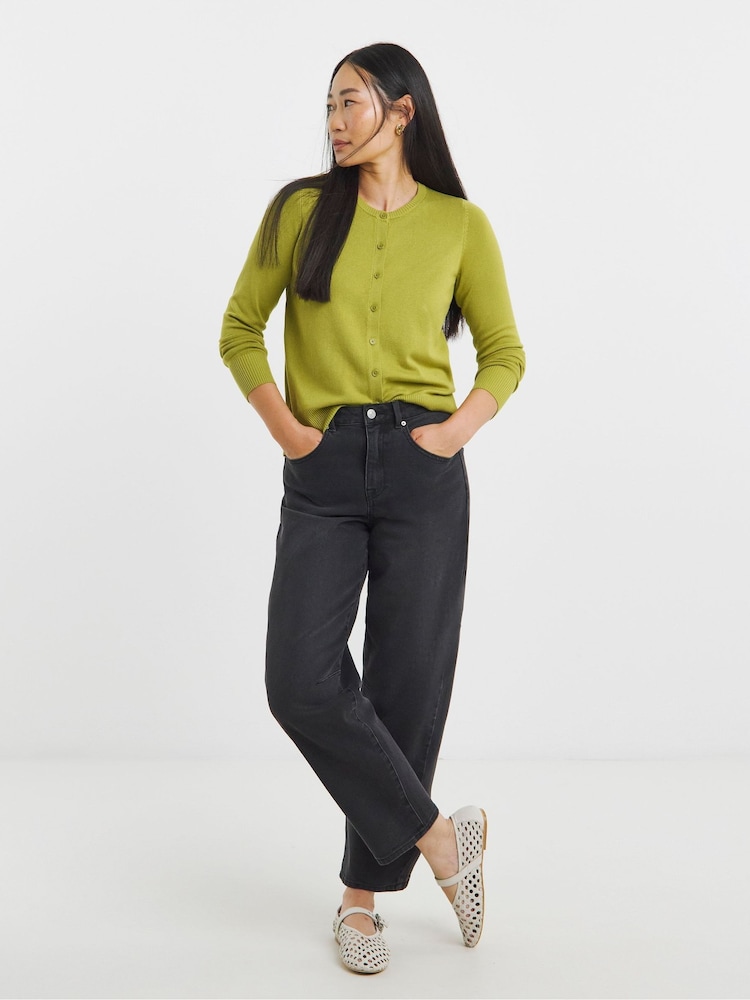 JD Williams Green Crew Neck Cardigan - Image 4 of 4