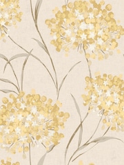 Laura Ashley Ochre Giselle 10M Wallpaper - Image 3 of 4