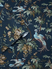 Laura Ashley Midnight Attleton 10M Wallpaper - Image 1 of 4