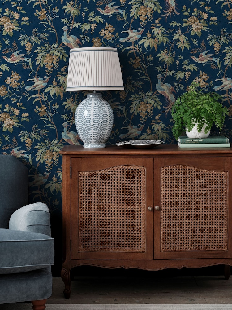 Laura Ashley Midnight Attleton 10M Wallpaper - Image 2 of 4