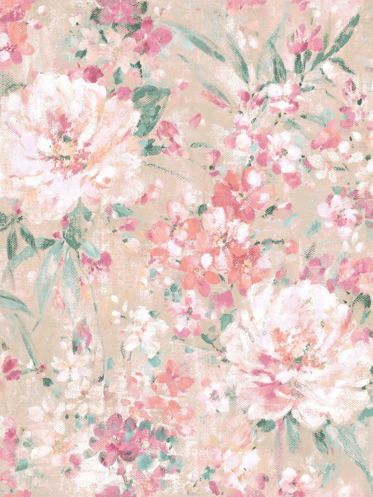 Laura Ashley Plaster Pink Mayville 10M Wallpaper - Image 4 of 4