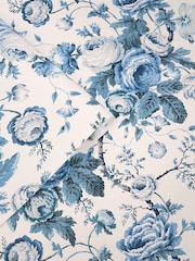 Laura Ashley Dark Seapsray Uffington Roses A4 Wallpaper Sample - Image 2 of 4