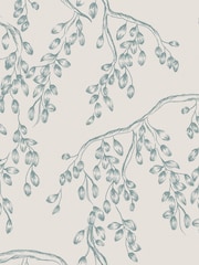 Laura Ashley Newport Blue Rainham Willow 10M Wallpaper - Image 3 of 4