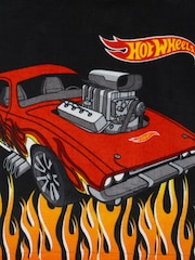 Character Black Hot Wheels Racecar Hooded Towel Poncho - Image 2 of 12