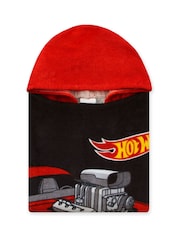 Character Black Hot Wheels Racecar Hooded Towel Poncho - Image 5 of 12