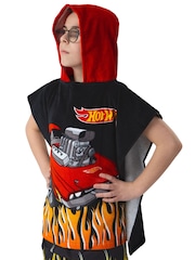 Character Black Hot Wheels Racecar Hooded Towel Poncho - Image 9 of 12