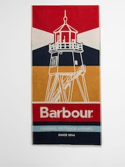 Barbour® Red Archive Beach Towel - Image 3 of 7