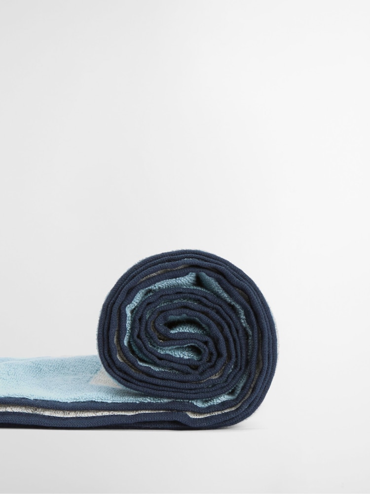 Barbour® Blue Archive Beach Towel - Image 2 of 6