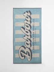 Barbour® Blue Archive Beach Towel - Image 4 of 6