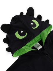 Character Black How To Train Your Dragon Toothless Print Hoodie With 3D Ears - Image 4 of 9