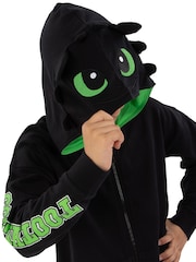 Character Black How To Train Your Dragon Toothless Print Hoodie With 3D Ears - Image 8 of 9