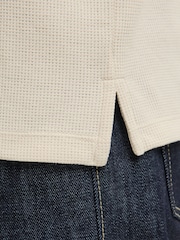 JACK & JONES Cream Long Sleeve Polo Shirt - Image 6 of 8