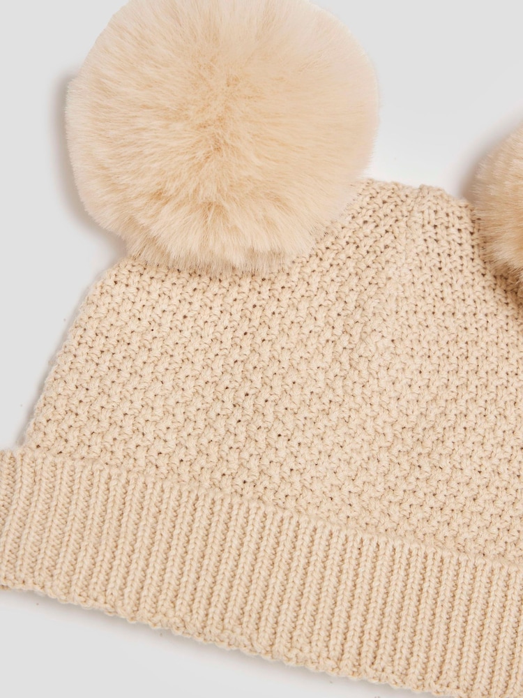 River Island Brown Baby Boys Bear Jumper Hat Set - Image 5 of 5