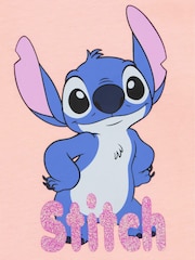 Character Pink Disney Lilo And Stitch Print T-Shirt And Shorts Set - Image 5 of 6