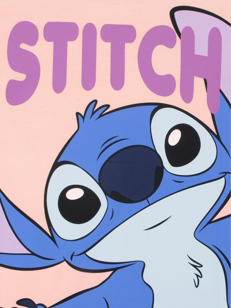 Character Pink Disney Lilo And Stitch Print T-Shirt And Shorts Set - Image 6 of 6