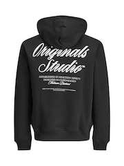 JACK & JONES Black Relaxed Fit Back Print Hoodie - Image 2 of 2