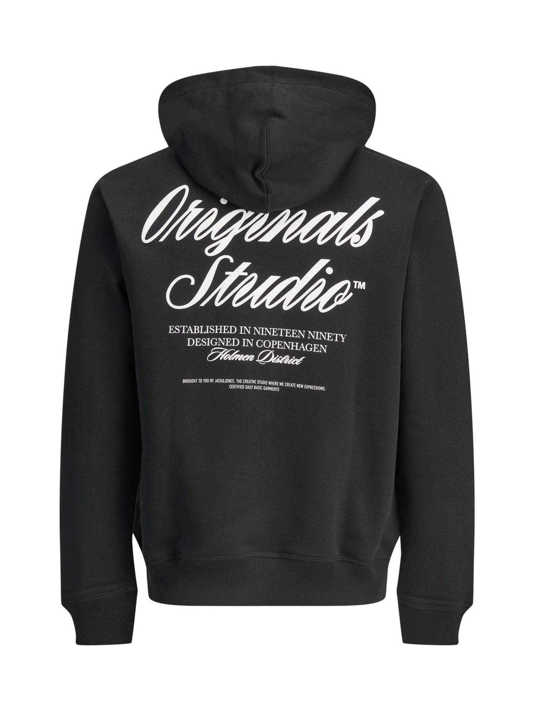 Buy JACK & JONES Black Relaxed Fit Back Print Hoodie from the Next