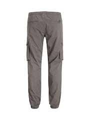 JACK & JONES Grey Kane Loose Cuffed Cargo Trousers - Image 6 of 8
