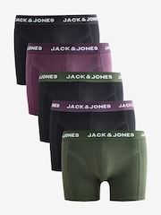 JACK & JONES Purple Boxers 5 Pack - Image 1 of 6