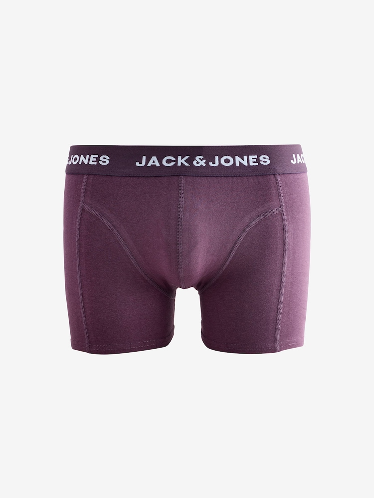 JACK & JONES Purple Boxers 5 Pack - Image 6 of 6