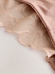 Black/Navy/Praline Nude High Leg Modal & Lace Knickers 5 Pack - Image 8 of 9