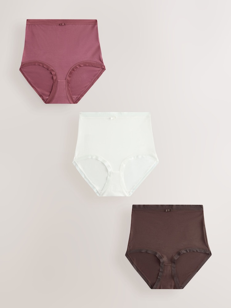 أحمر توتي - Modal and Mesh Knickers 3 Pack - صورة 1 من 9