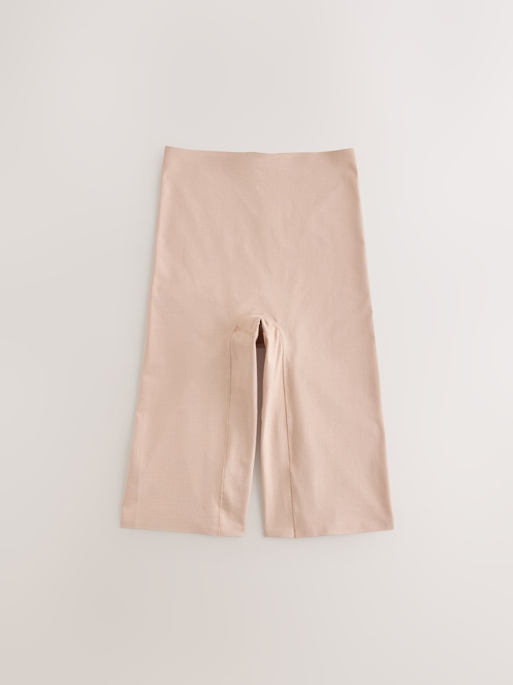 Nude Short Shaping Tummy Control Premium Cotton Blend Knickers - Image 1 of 3 Nude Short Shaping Tummy Control Premium Cotton Blend Knickers - Image 1 of 3