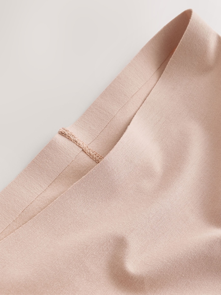 Nude Short Shaping Tummy Control Premium Cotton Blend Knickers - Image 2 of 3 Nude Short Shaping Tummy Control Premium Cotton Blend Knickers - Image 2 of 3