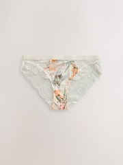 Green/Pink/Cream Floral 3 Pack Knickers - Image 10 of 12